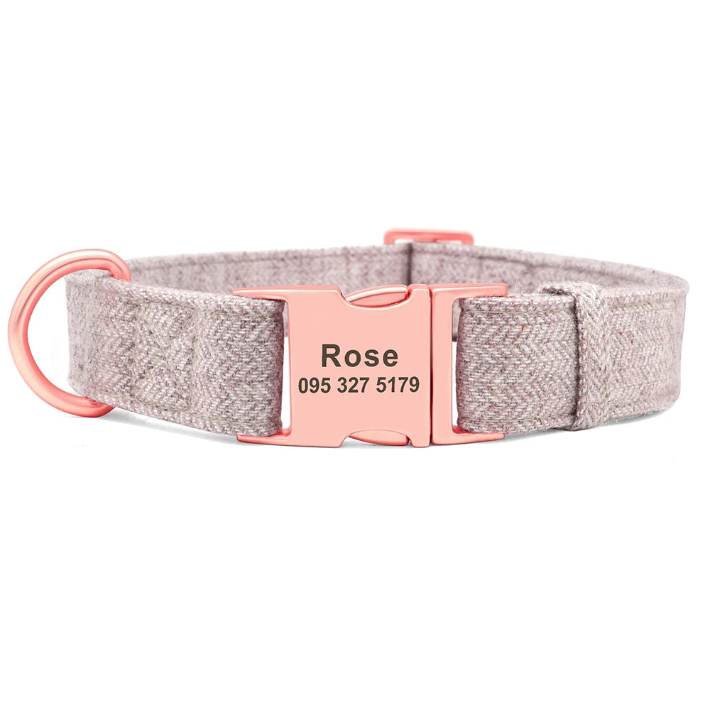 Collier pour Chien Personnalisé en Coton