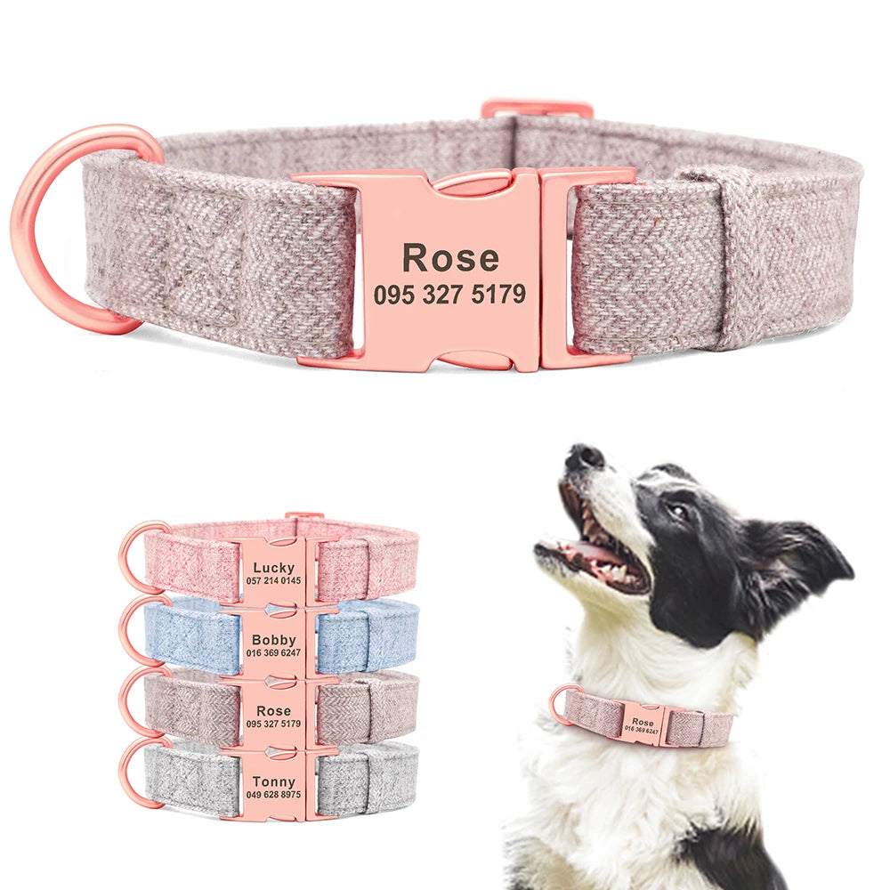 Collier pour Chien Personnalisé en Coton