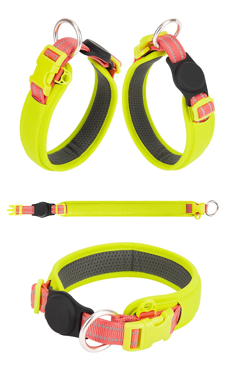 Collier pour Chien AirTag – Nylon Réfléchissant Ajustable