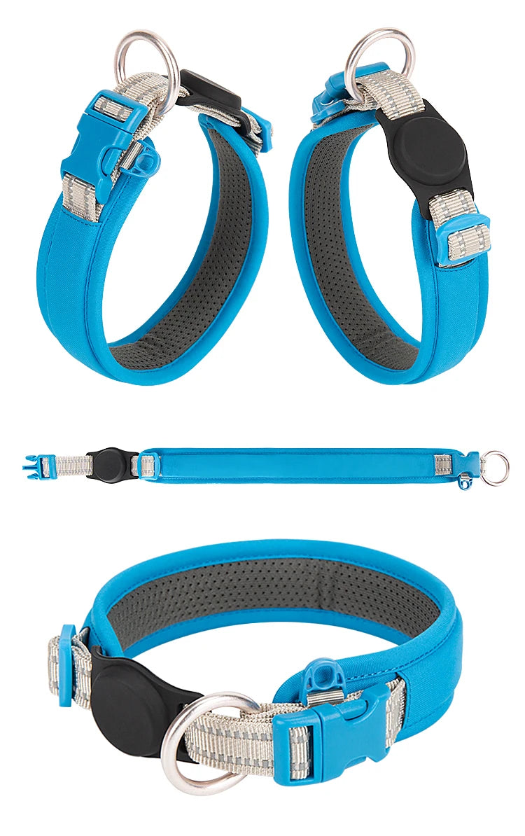 Collier pour Chien AirTag – Nylon Réfléchissant Ajustable