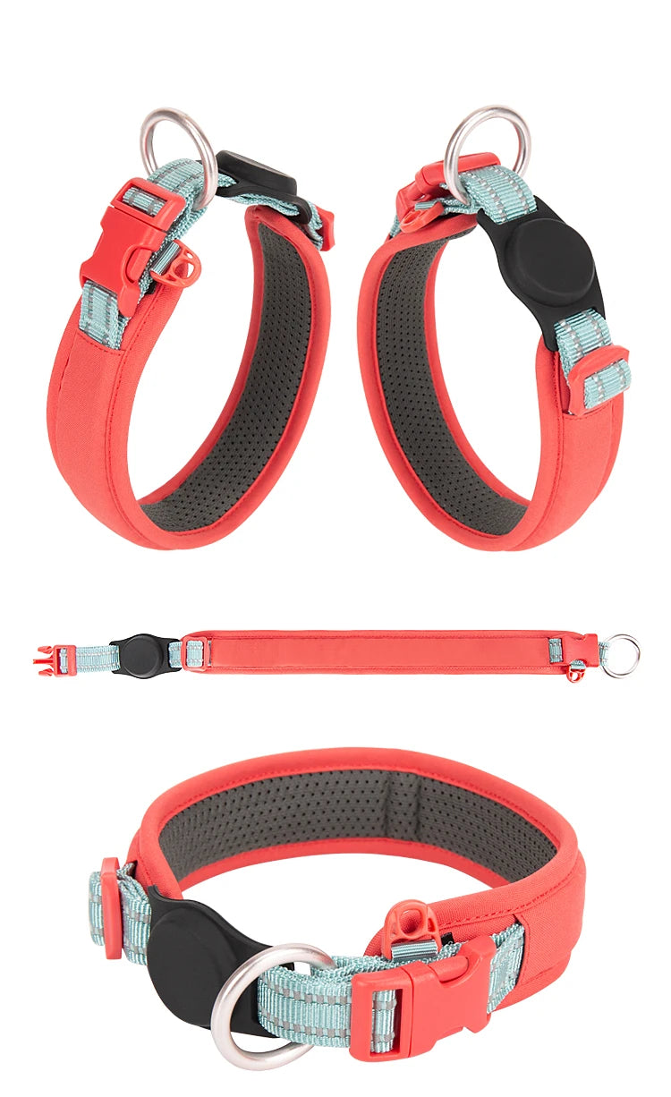 Collier pour Chien AirTag – Nylon Réfléchissant Ajustable