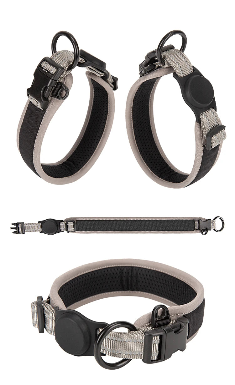 Collier pour Chien AirTag – Nylon Réfléchissant Ajustable