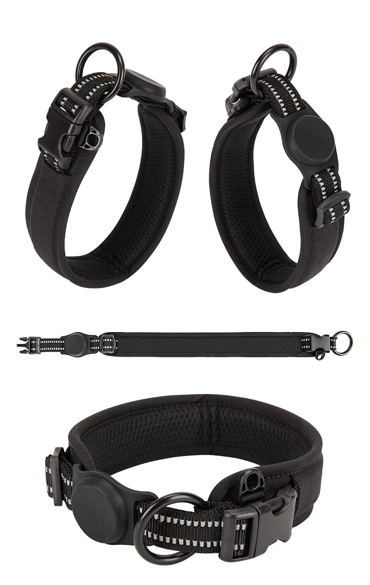 Collier pour Chien AirTag – Nylon Réfléchissant Ajustable
